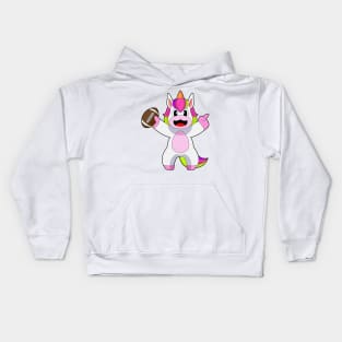 Unicorn American Football Sports Kids Hoodie